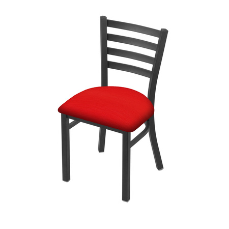 HOLLAND BAR STOOL CO 400 Jackie 18" Chair with Pewter Finish and Canter Red Seat 40018PW011